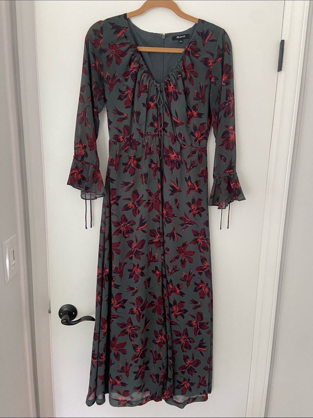 Madewell Maxi Dress with Floral Print - Long Sleeve